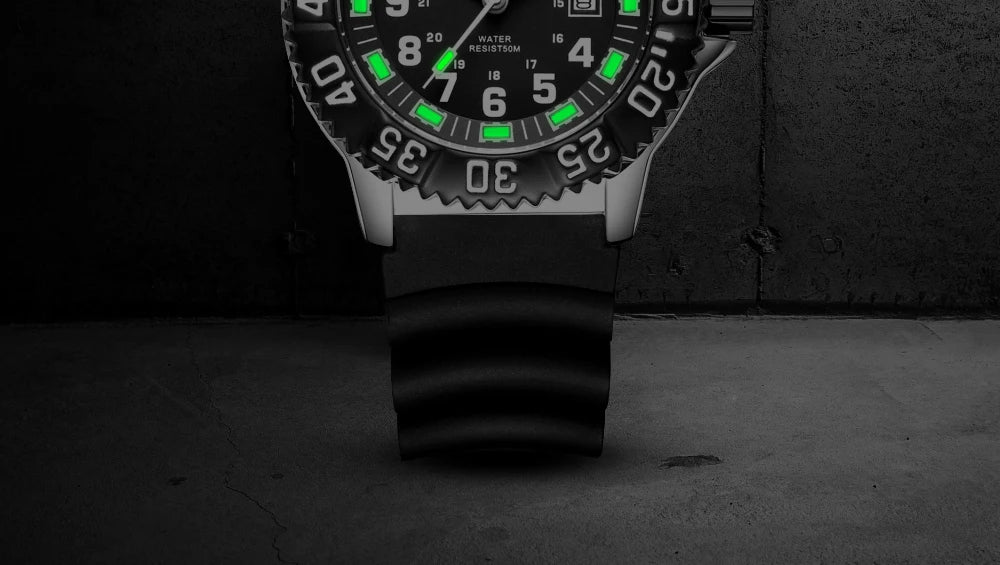 Addies Dive New Men Watch 316L Stainless Steel Strap Black Dial 50m Waterproof Watch Luminous Hand 51mm Alloy Case Sports Watch