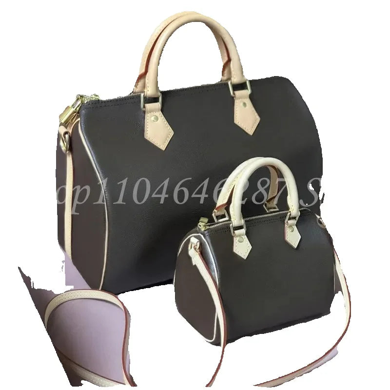 High Quality Luxury Classic Ladies Fashion SPEEDY 25/30/35 Handbag Hot Selling Women's Discoloration Leather Messenger Bag