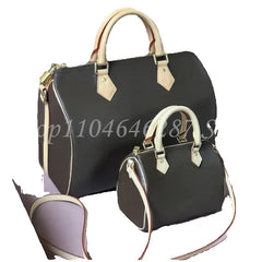 High Quality Luxury Classic Ladies Fashion SPEEDY 25/30/35 Handbag Hot Selling Women's Discoloration Leather Messenger Bag